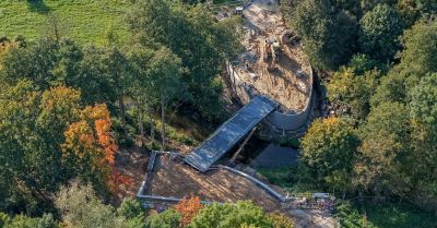 Kładka nad Skierniewką zamontowana, trwa budowa trasy